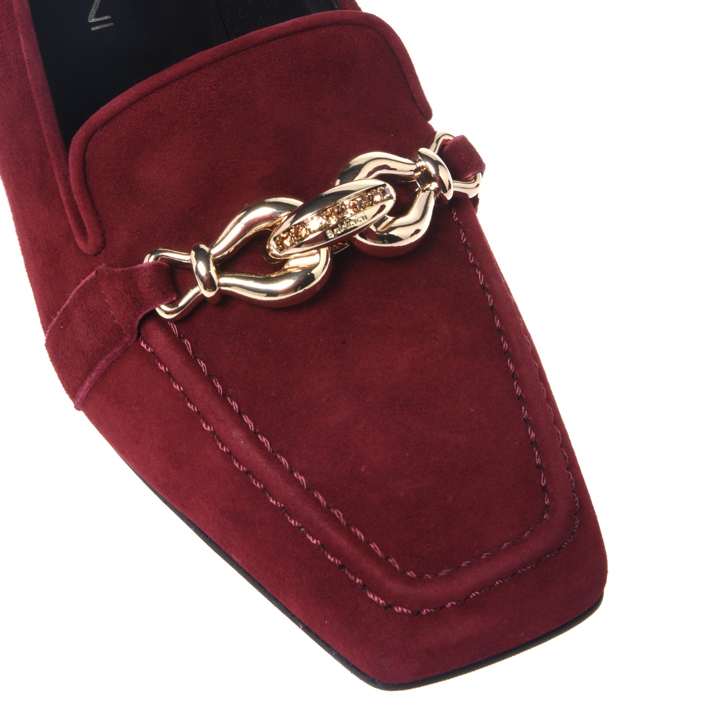 Mocassini in pelle scamosciata bordeaux