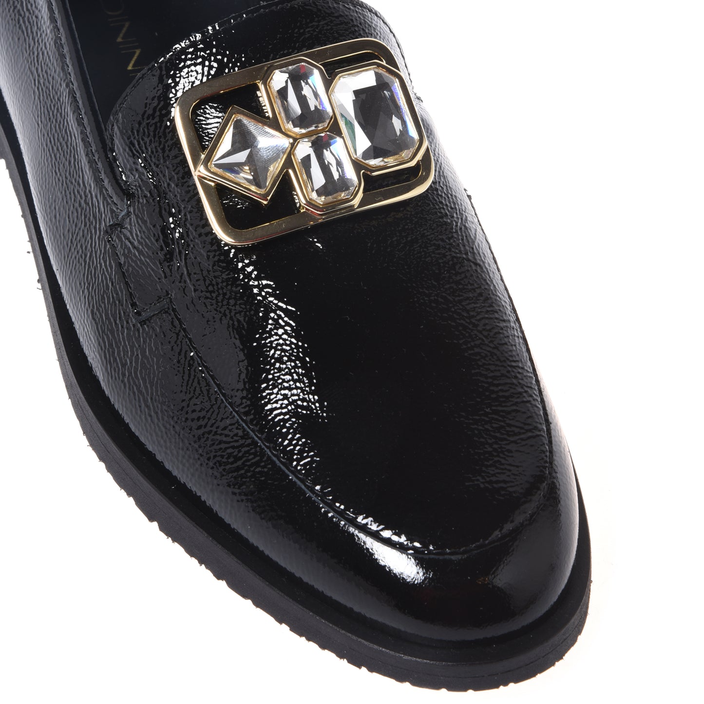 Black naplak loafers