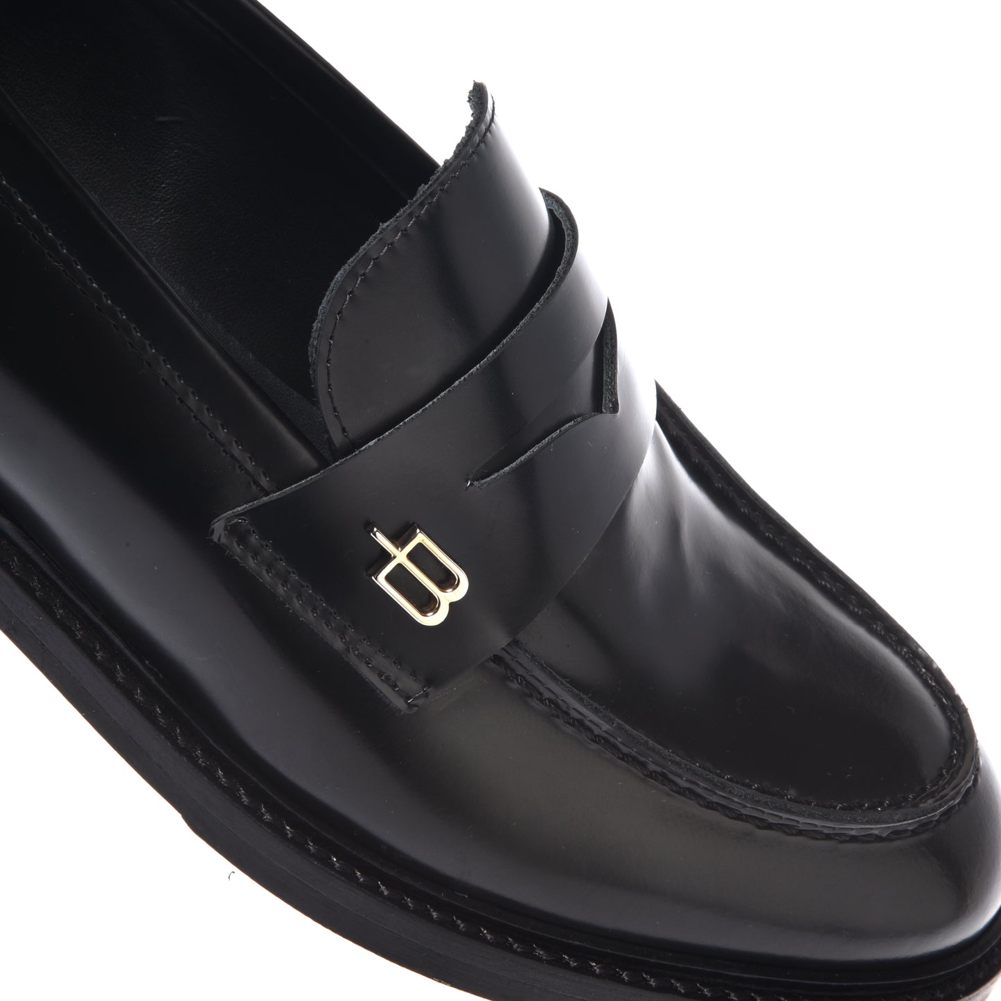 Black sanded leather loafers