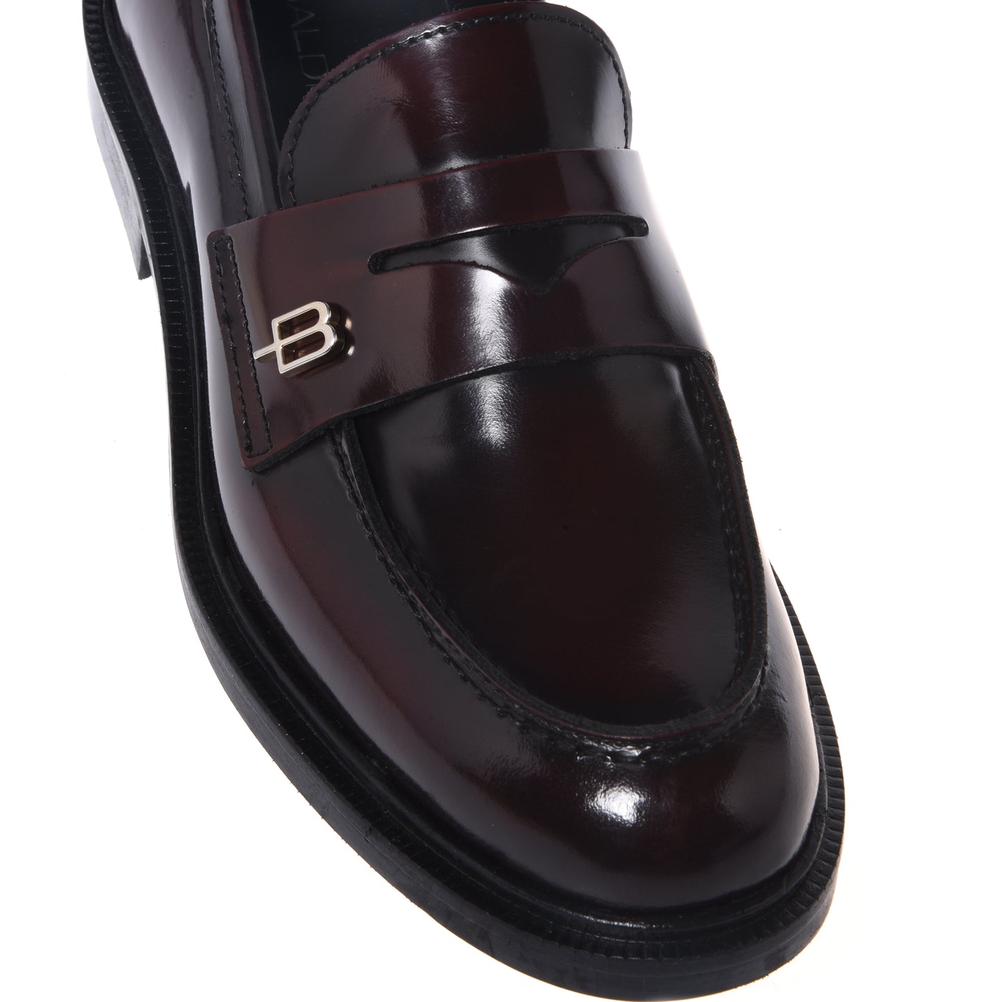 Burgundy leather loafers