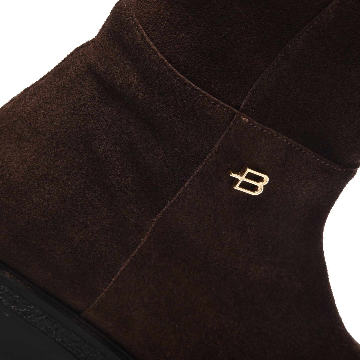 Dark brown suede boots