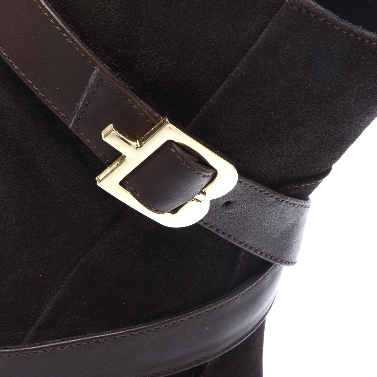 Stivaletti in pelle scamosciata e marrone scuro