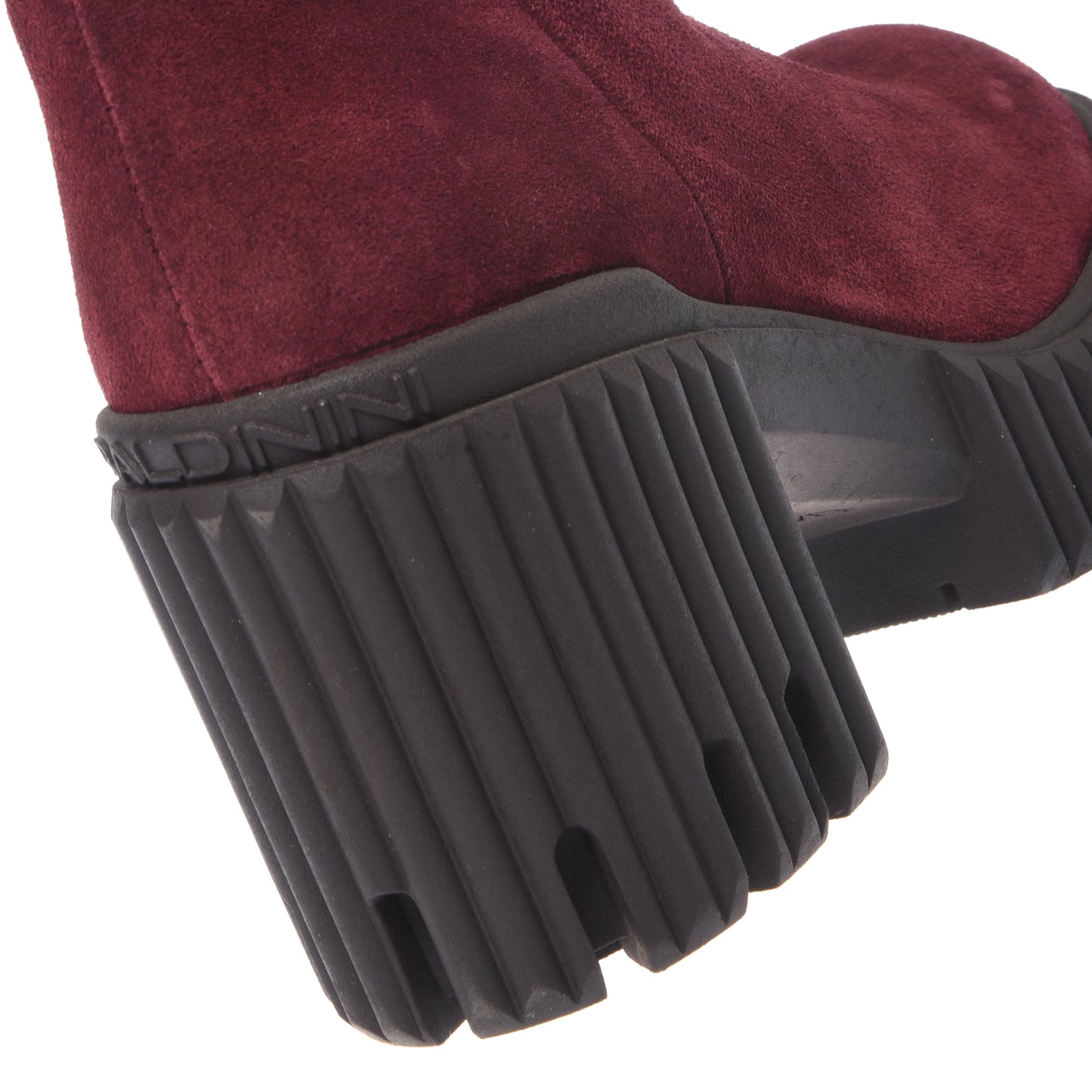 Stivaletti in pelle scamosciata bordeaux