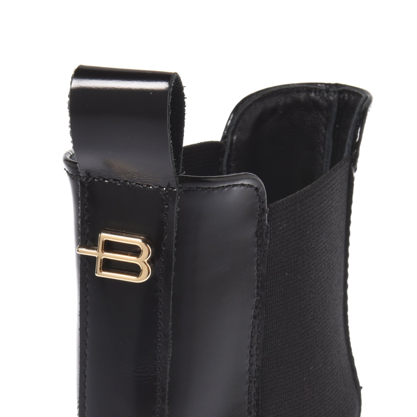 Black sanded leather ankle boots