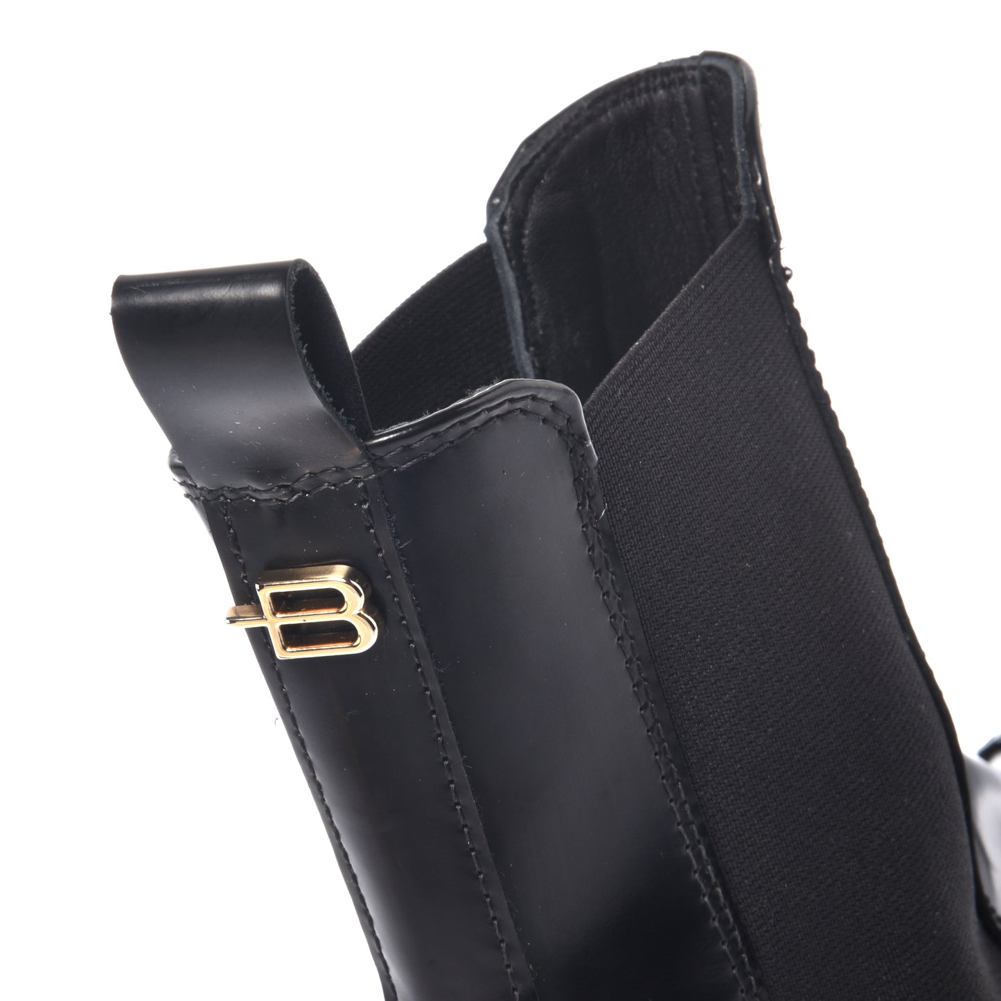 Black sanded leather ankle boots