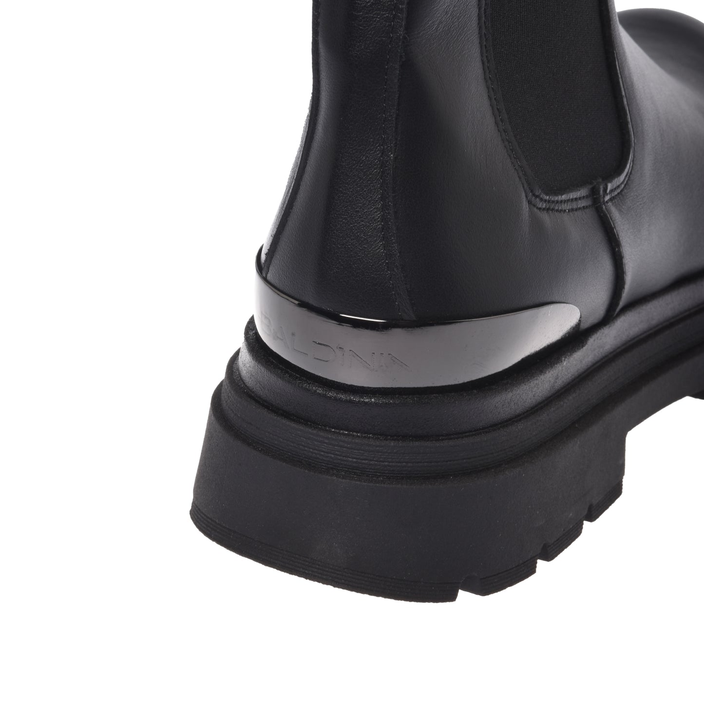 Black leather ankle boots