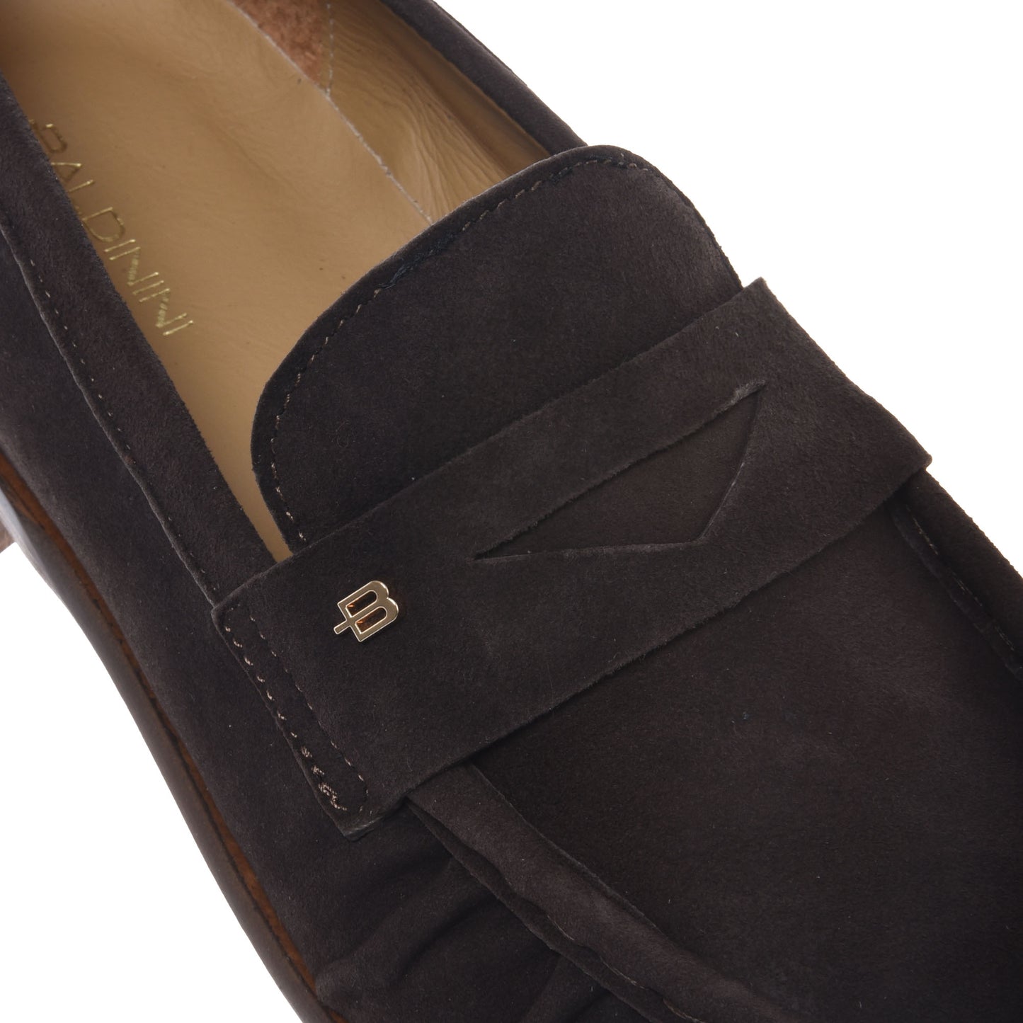 Mocassins en daim marron foncé