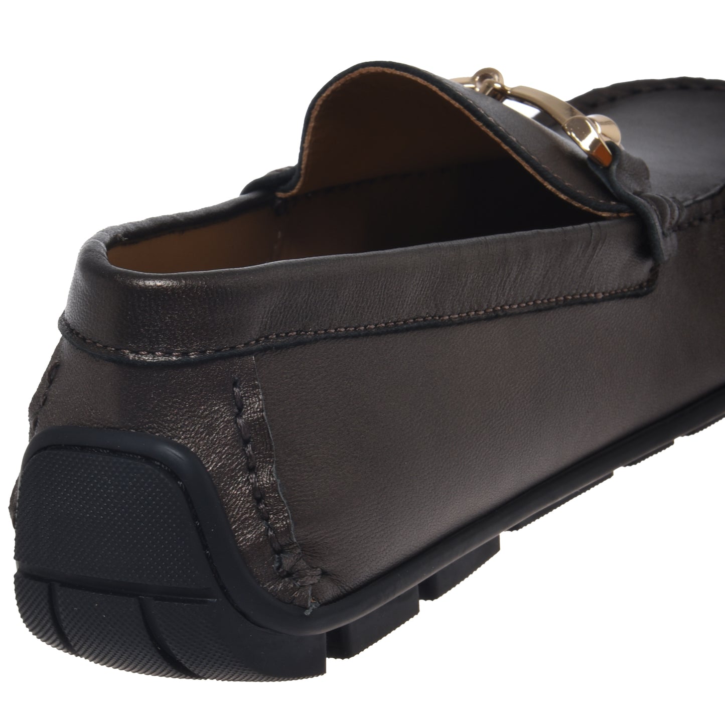 Mocassin en nappa marron foncé