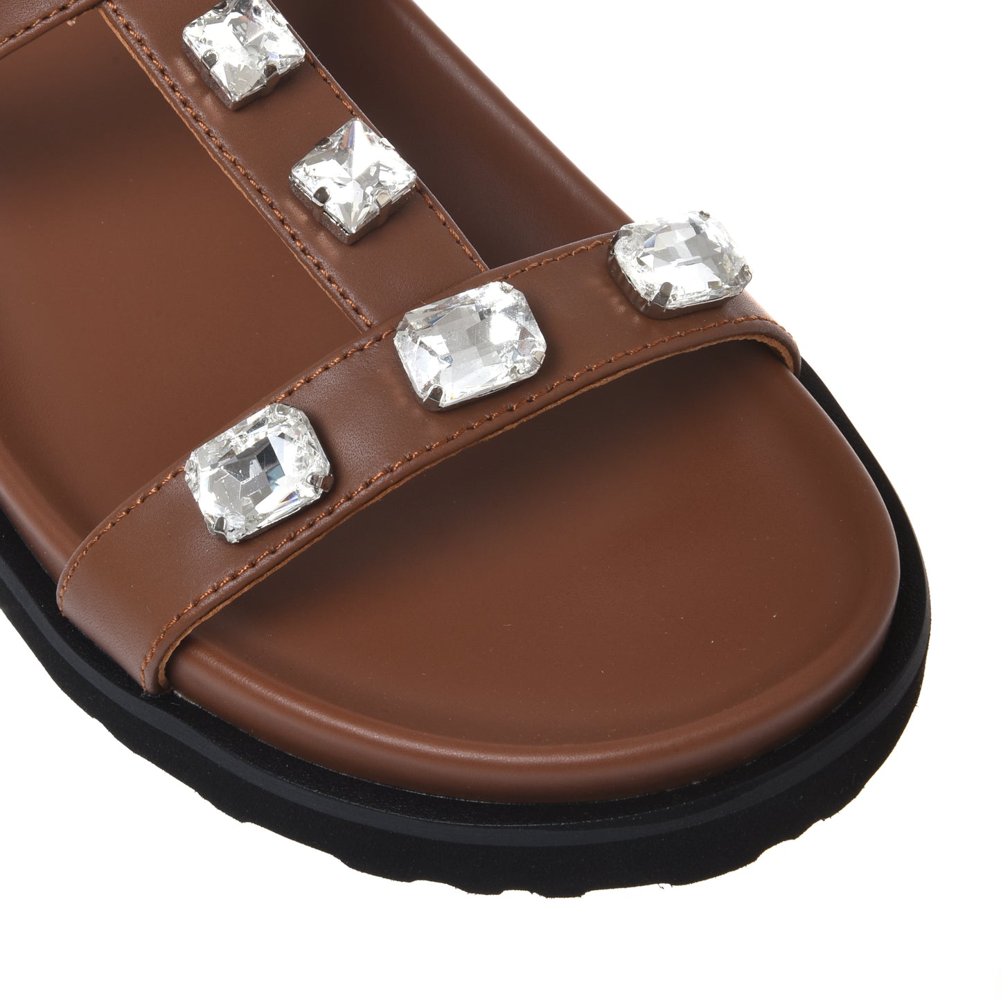 Mule en cuir marron