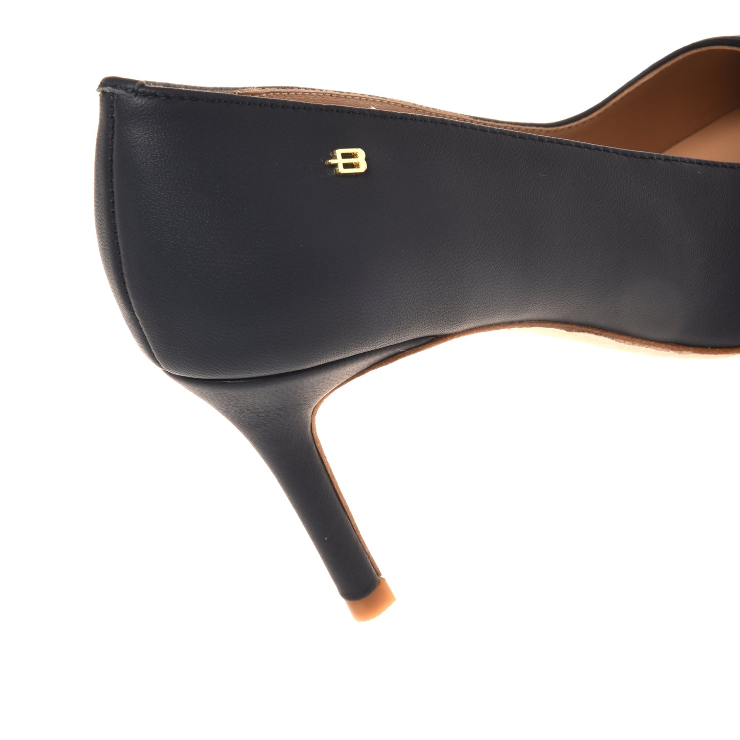 Escarpin en cuir bleu