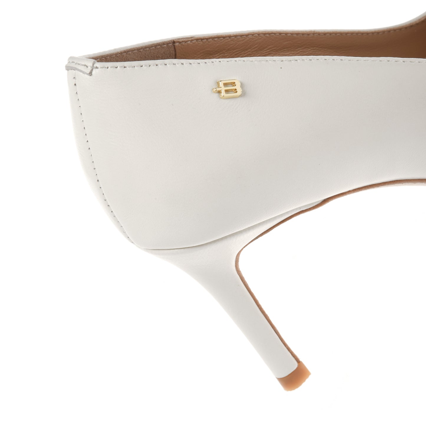 Escarpin en cuir blanc