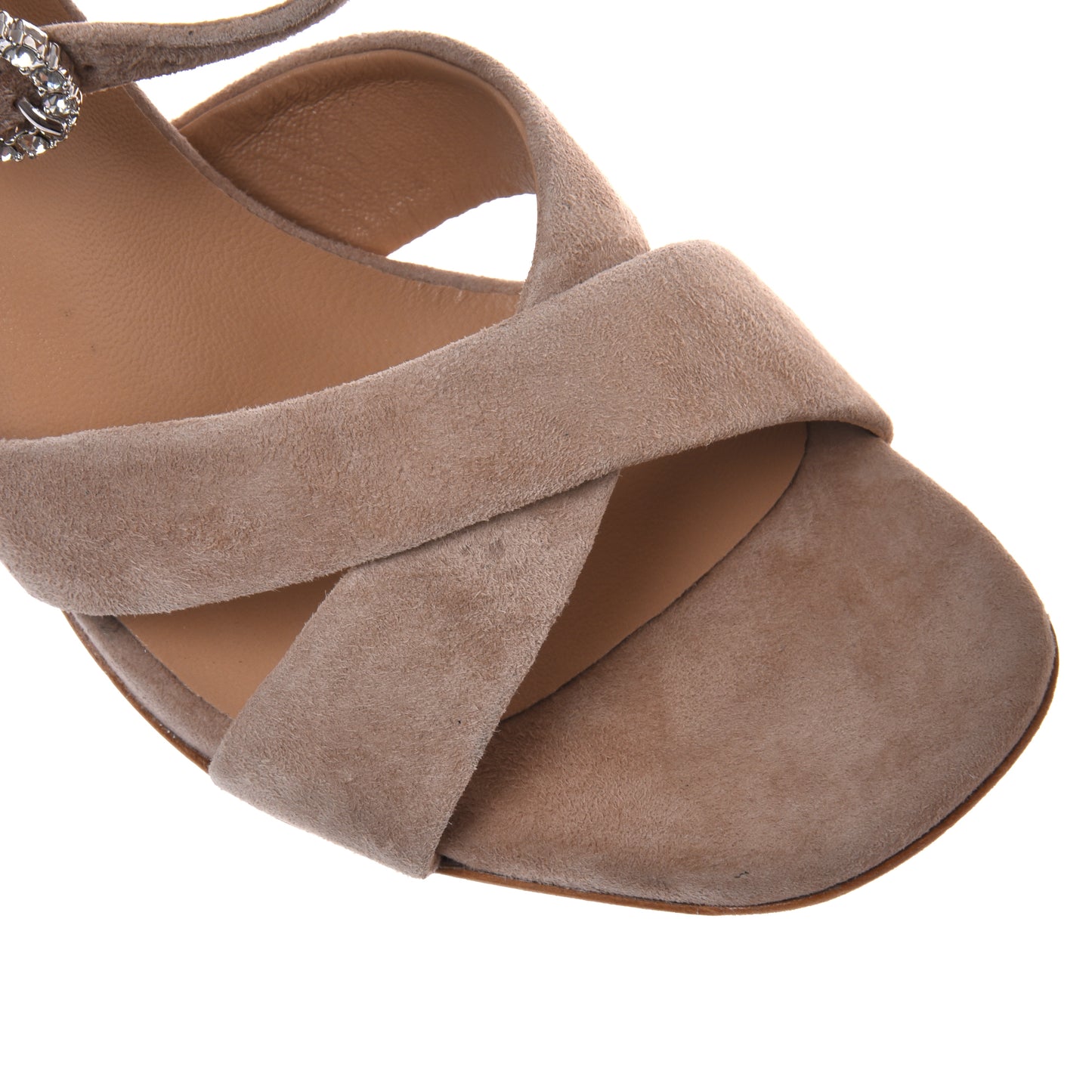 Sandale en daim nude