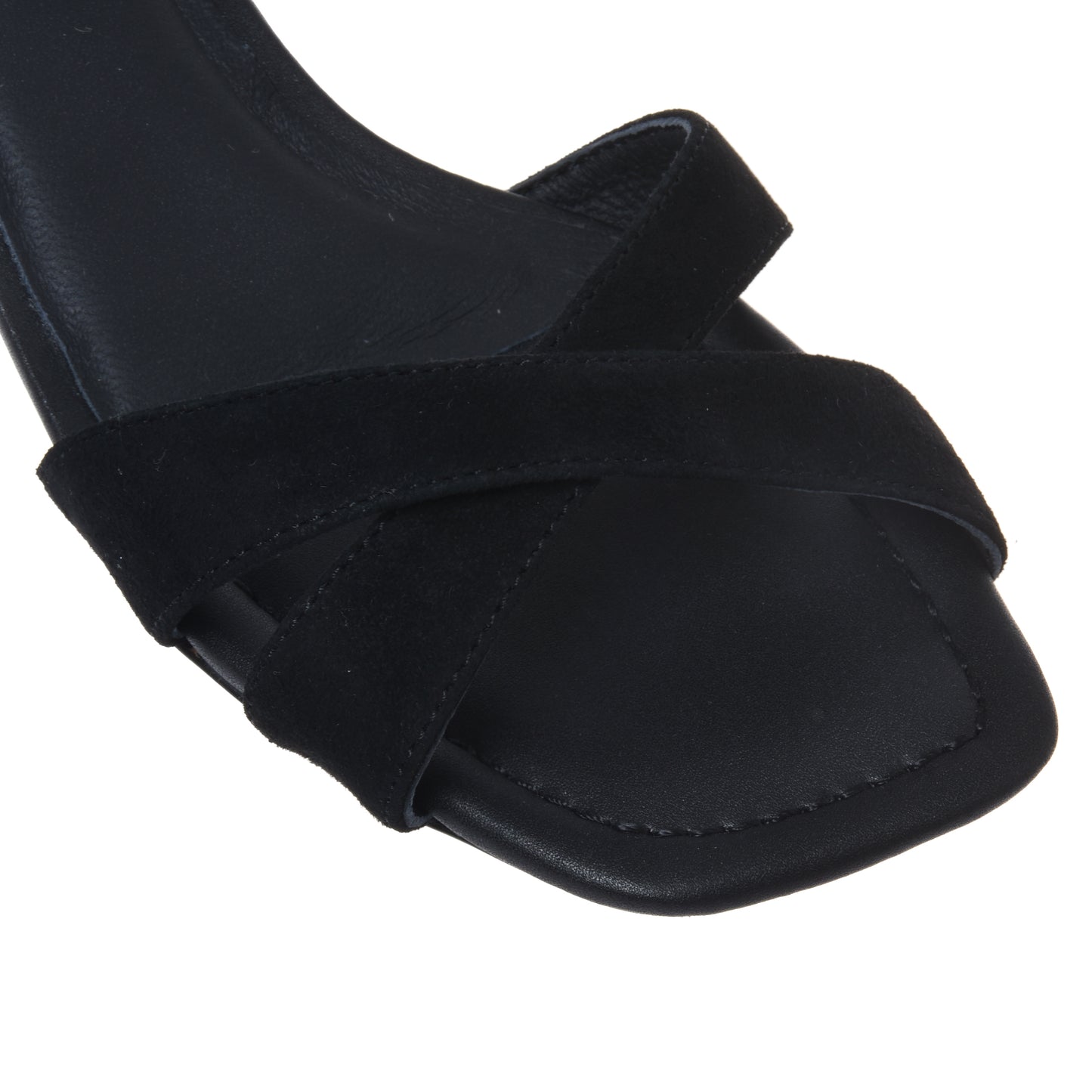 Sandalo in camoscio nero