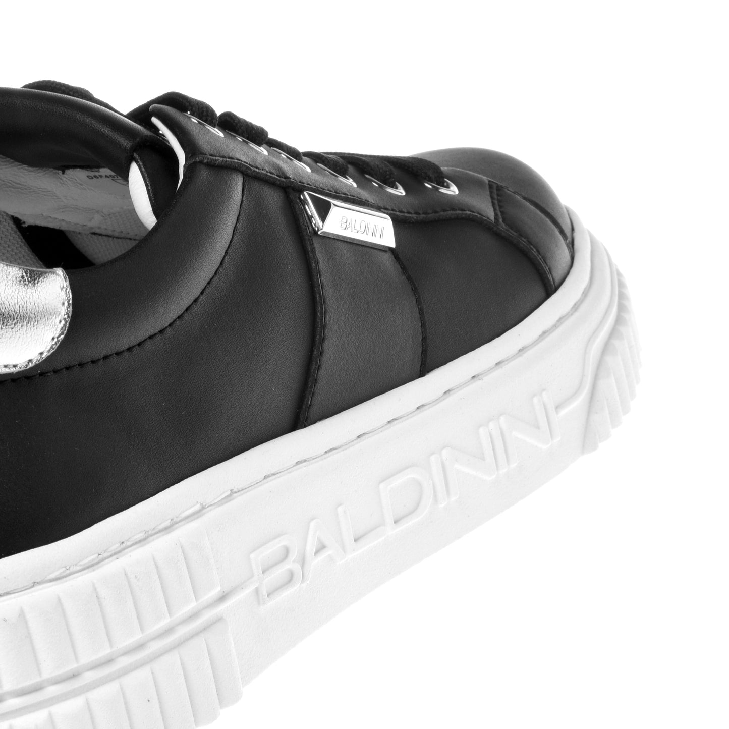 Dark brown leather sneakers