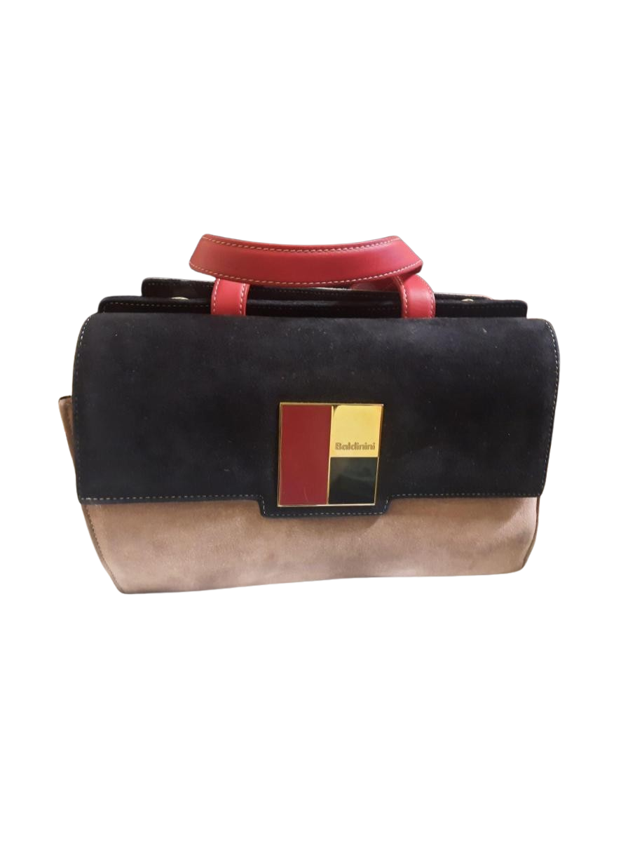 Beige and black bag