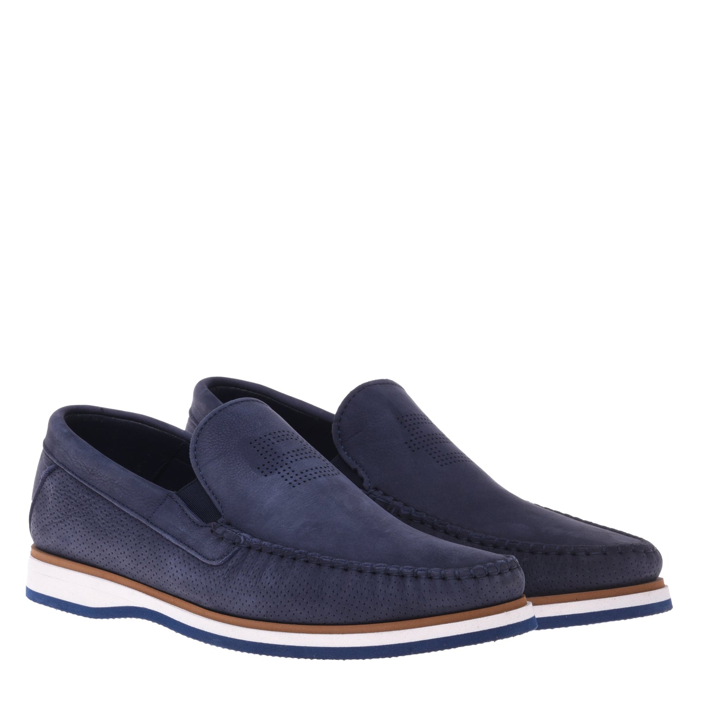 Nubuck denim loafers