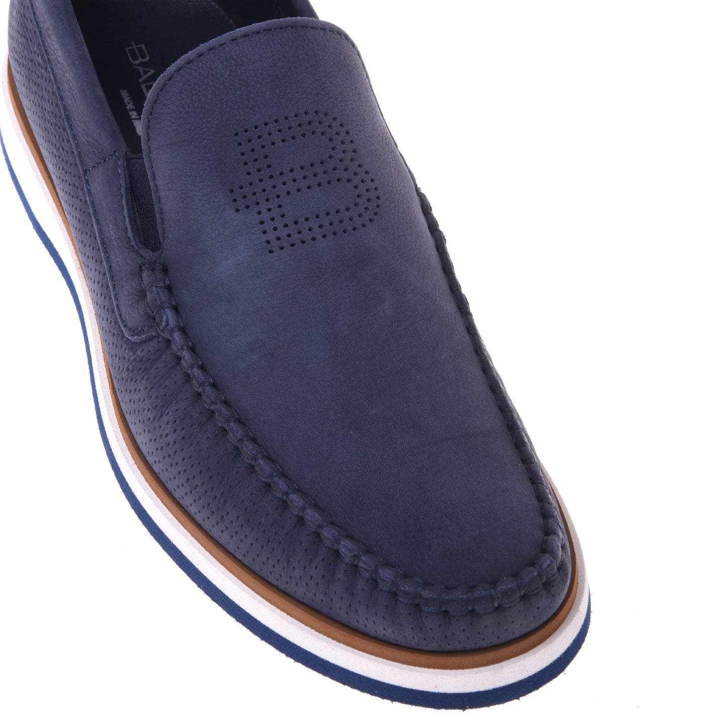 Nubuck denim loafers
