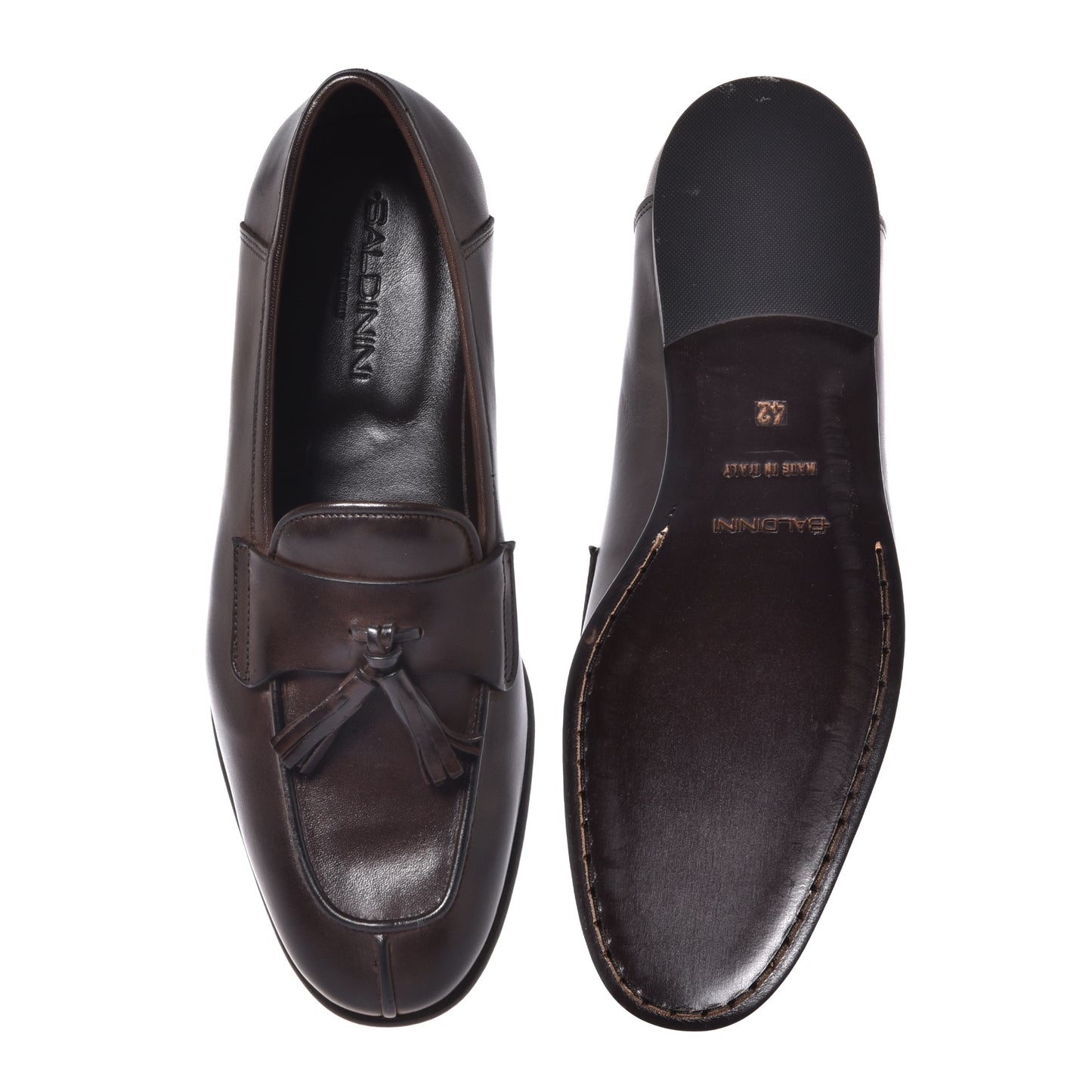 Dark brown leather loafer