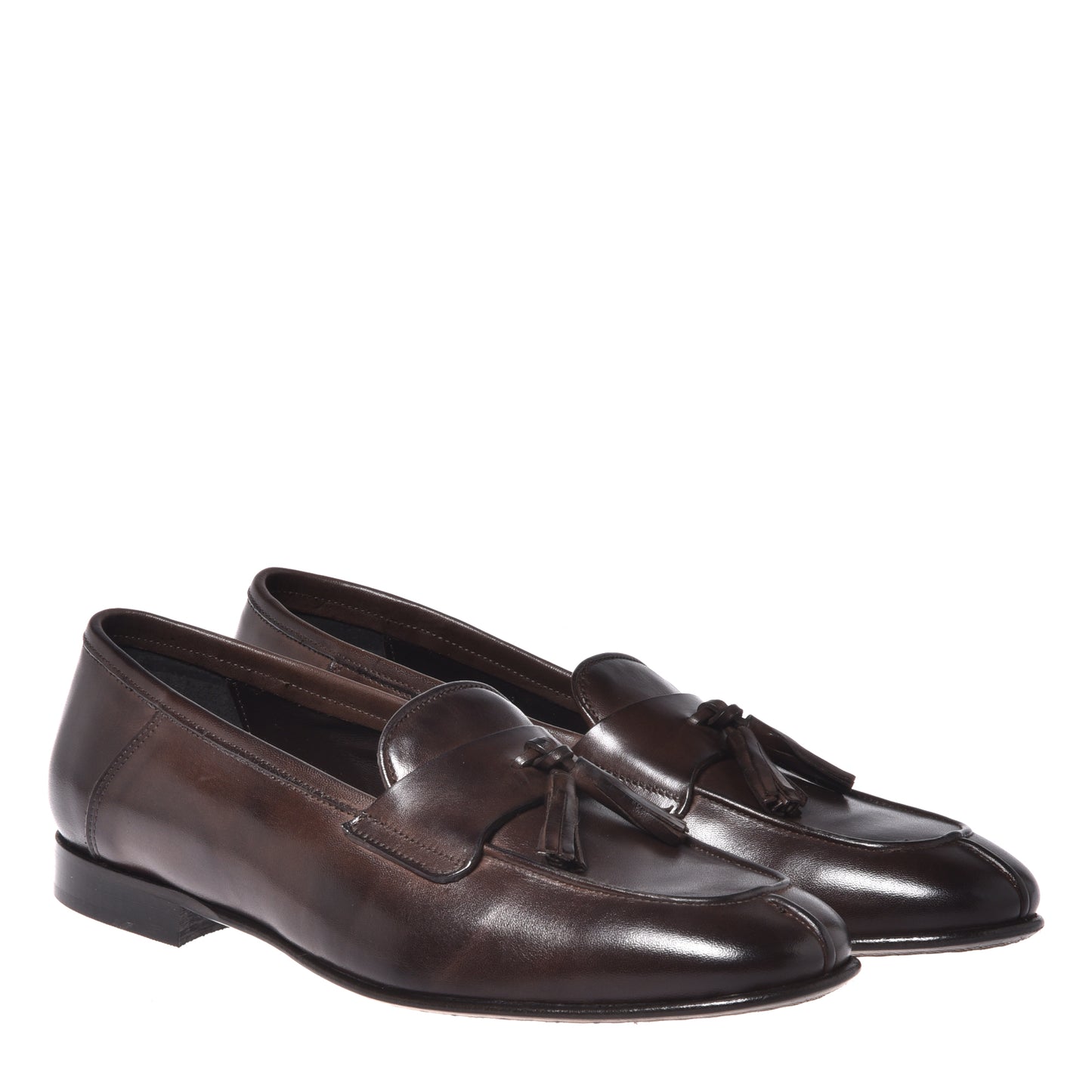 Dark brown leather loafer