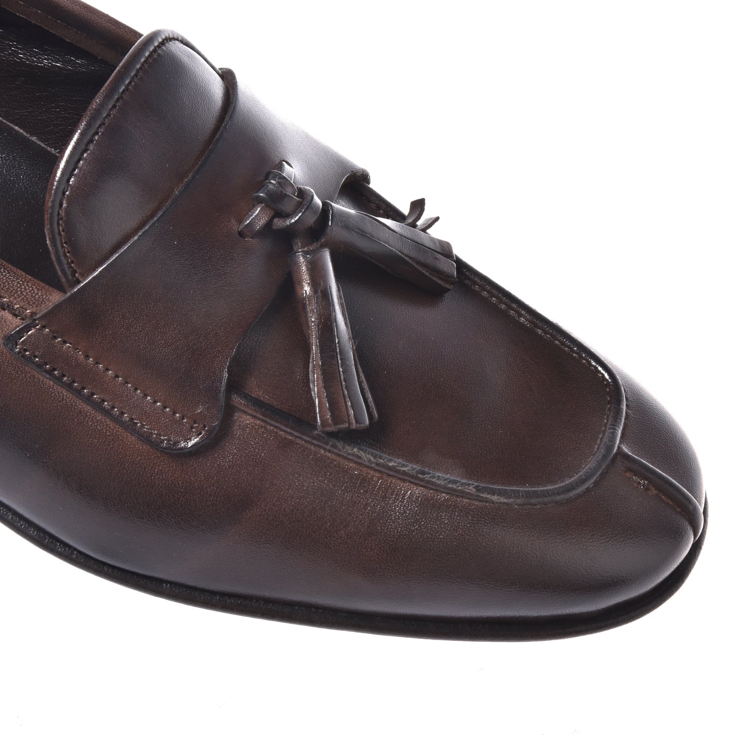 Dark brown leather loafer
