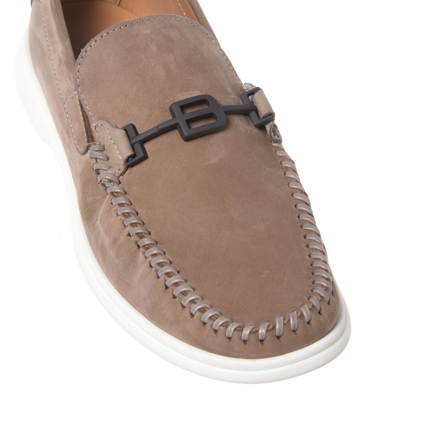 Beige nubuck moccasin