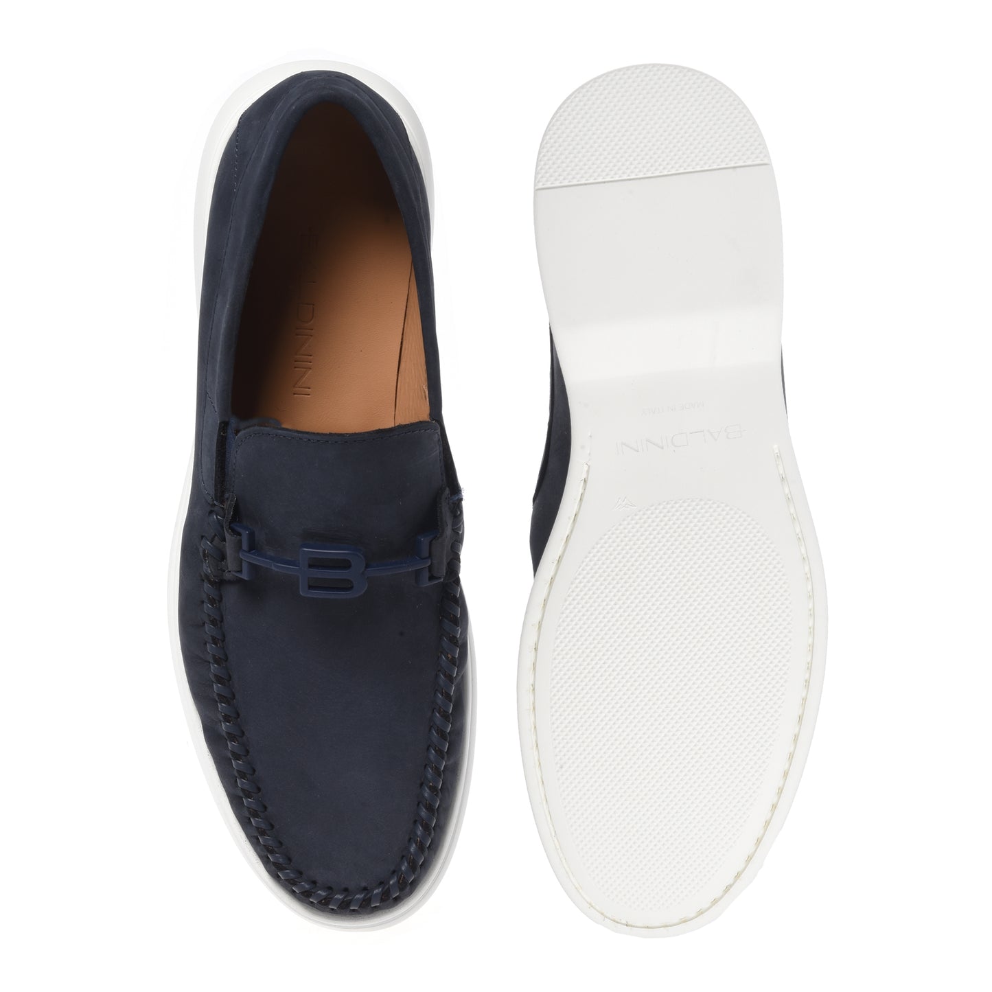 Dark blue nubuck loafer