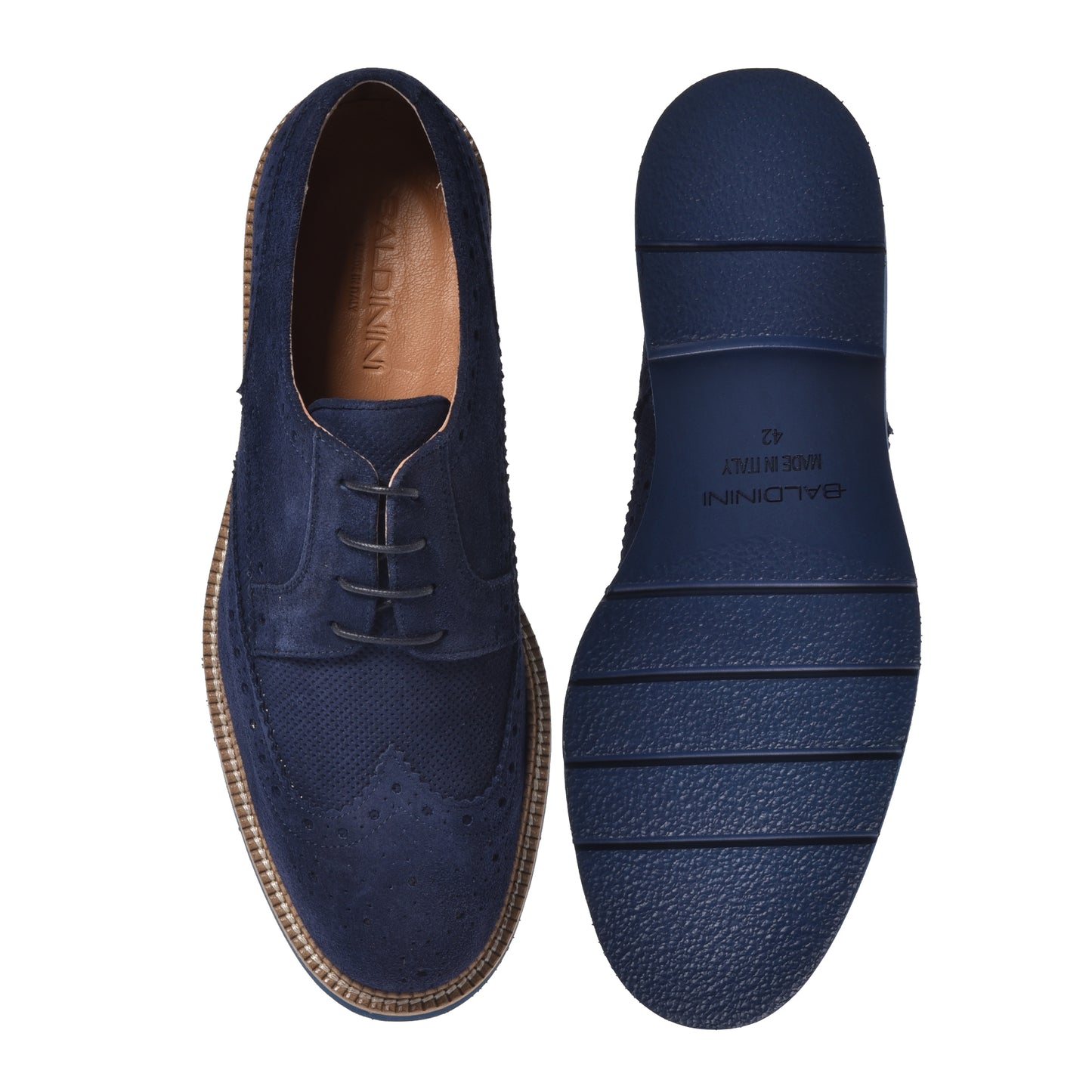 Blue suede Richelieu