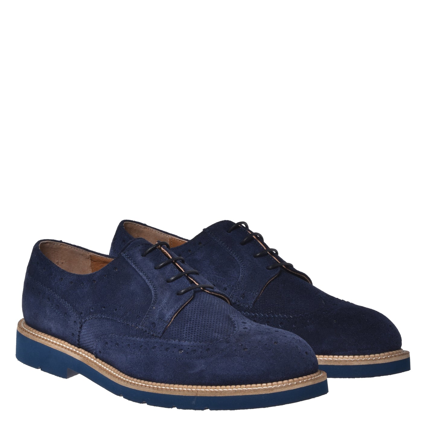 Blue suede Richelieu