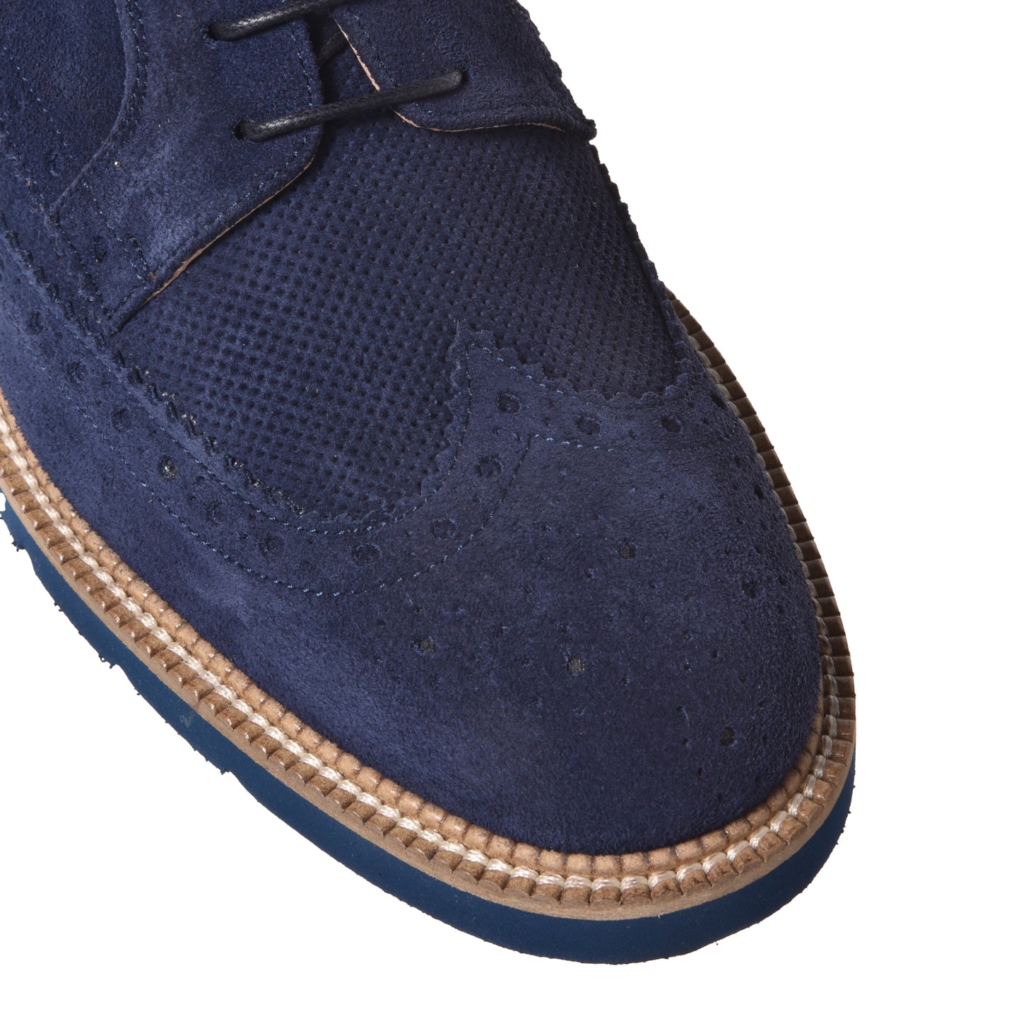 Blue suede Richelieu