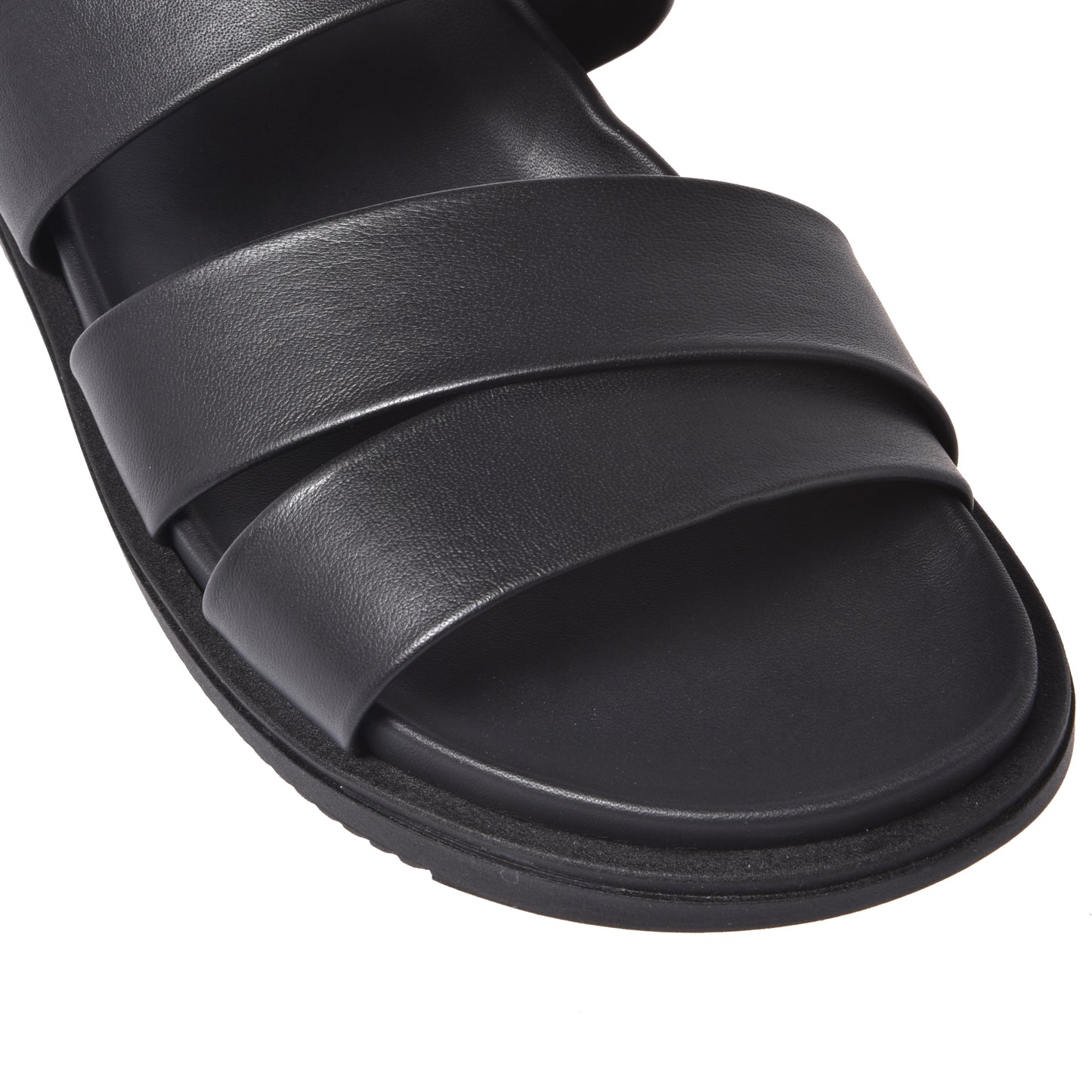 Black nappa mule