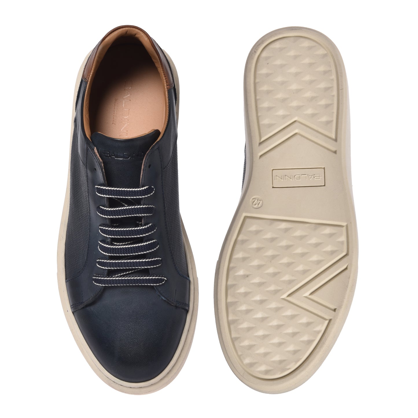 Blue leather sneaker