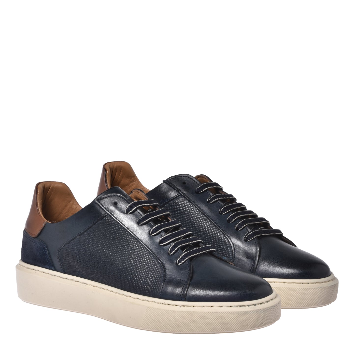 Blue leather sneaker