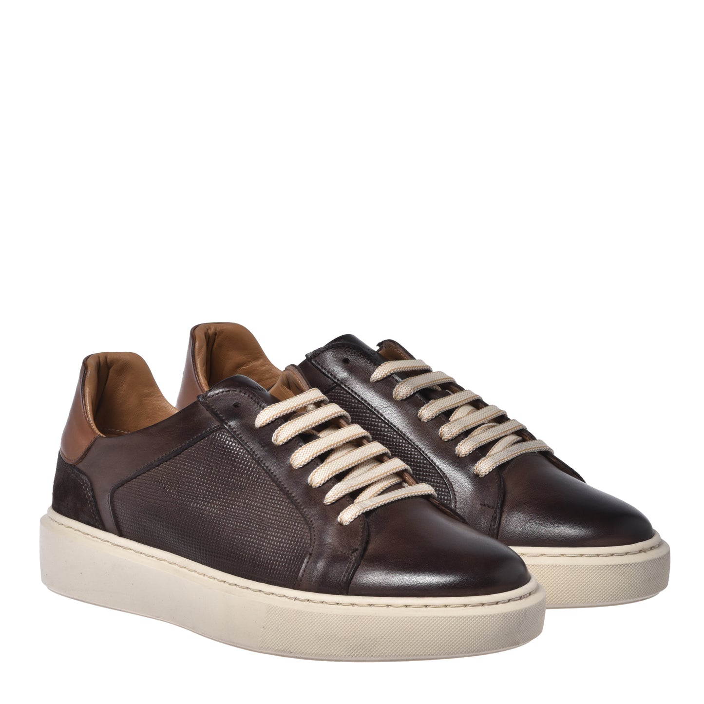 Dark brown leather sneaker