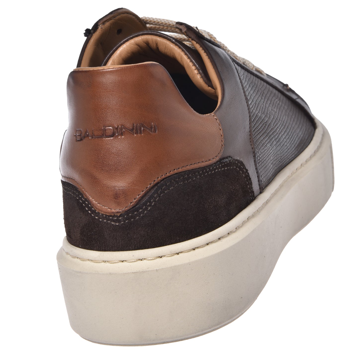 Dark brown leather sneaker