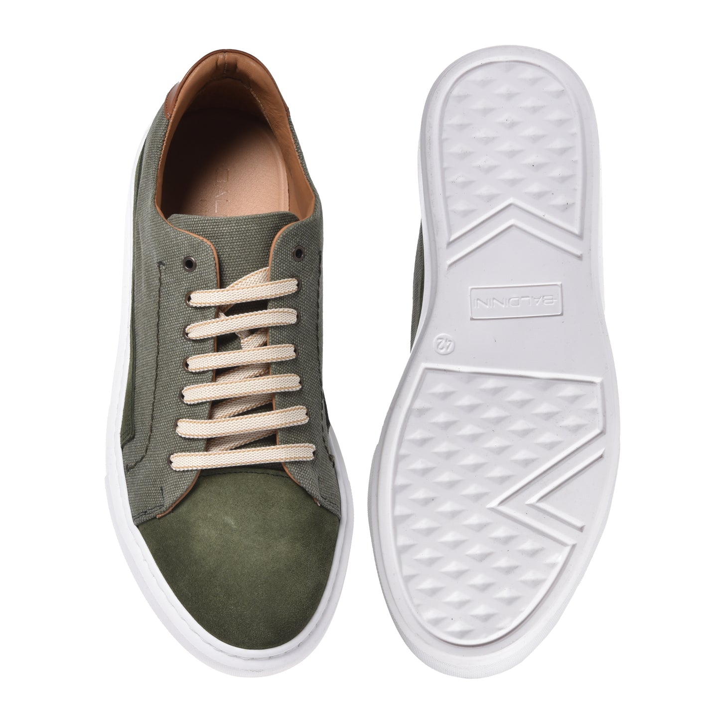 Green canvas sneaker