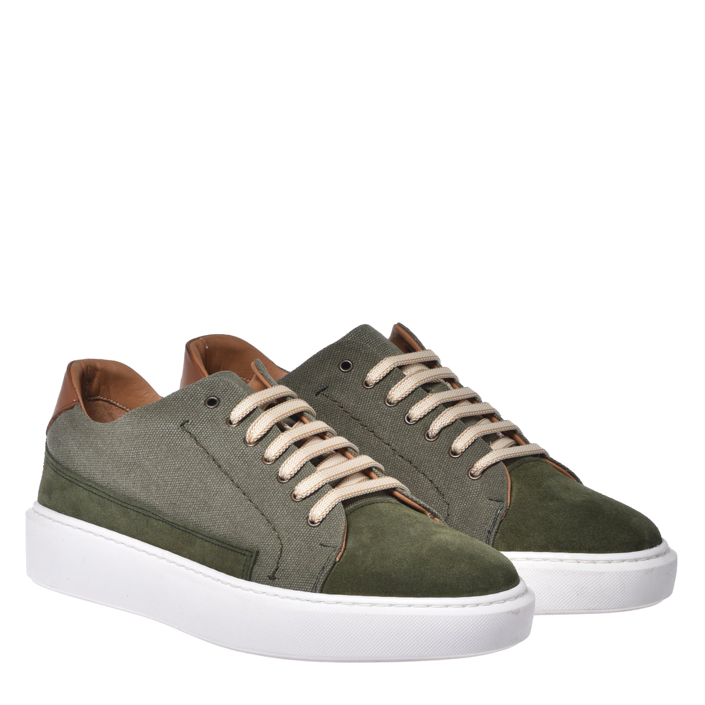 Green canvas sneaker