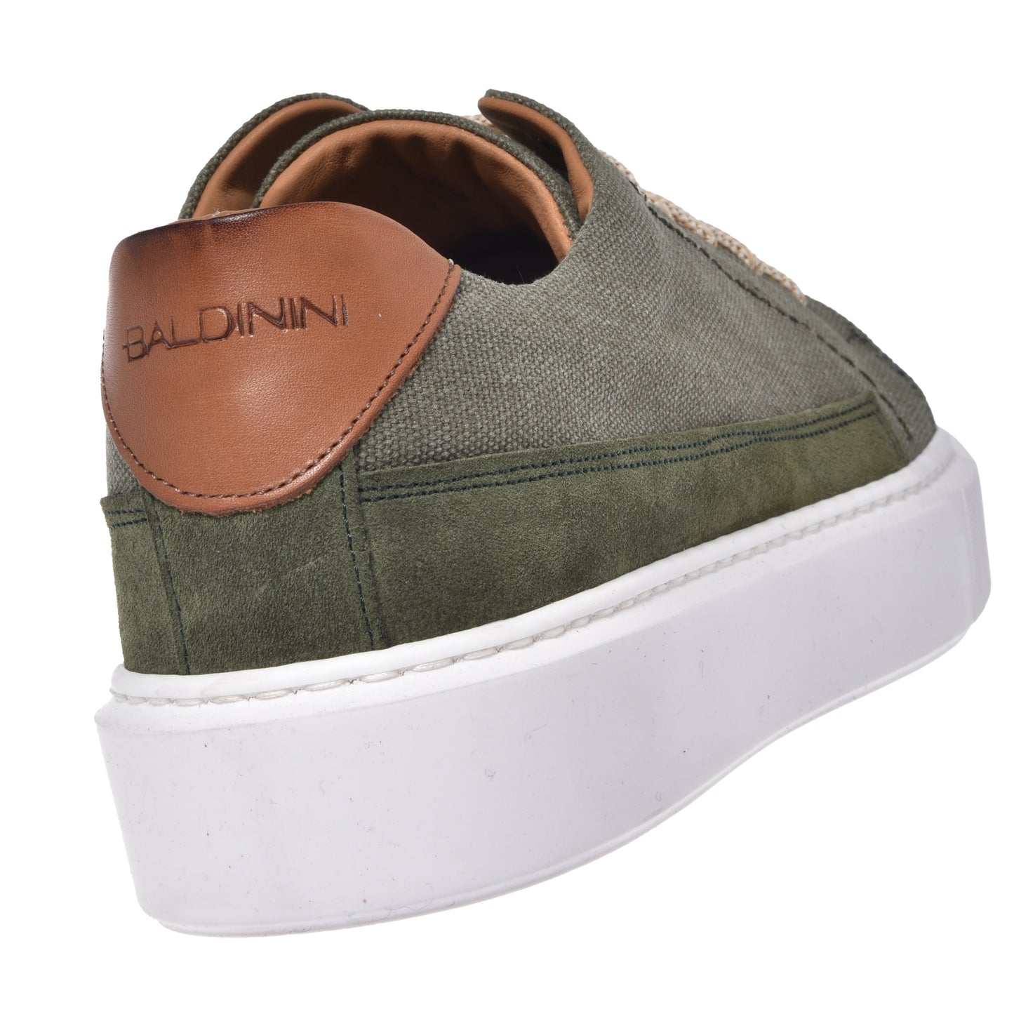 Green canvas sneaker