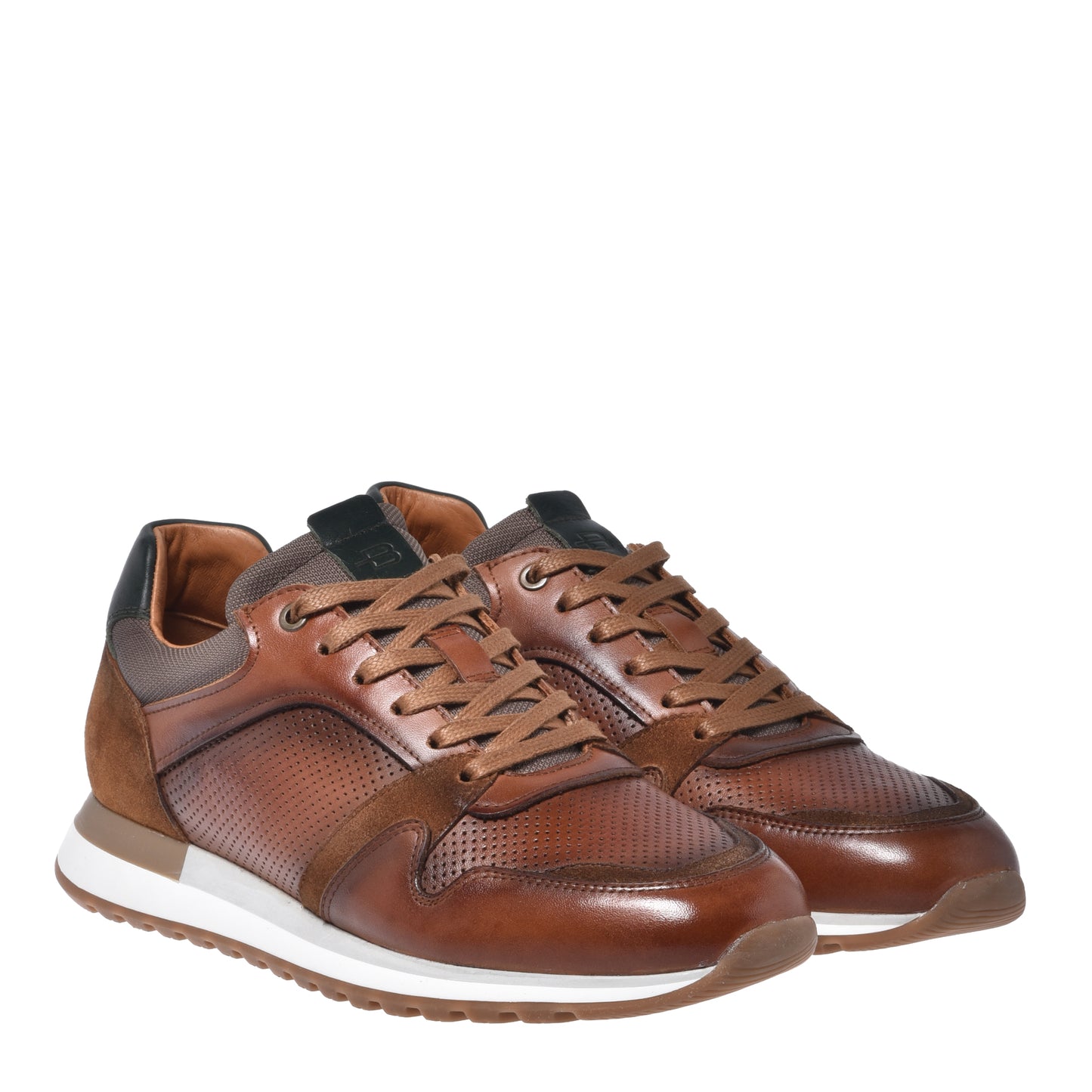 Perforated leather sneaker
