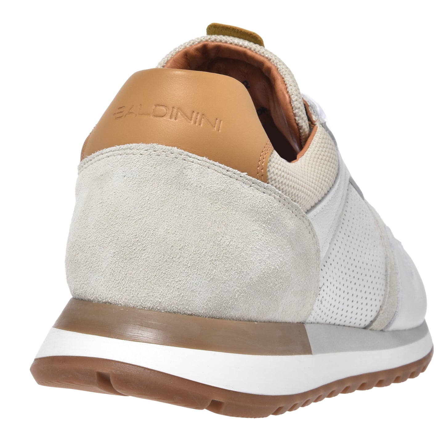 White perforated leather sneaker
