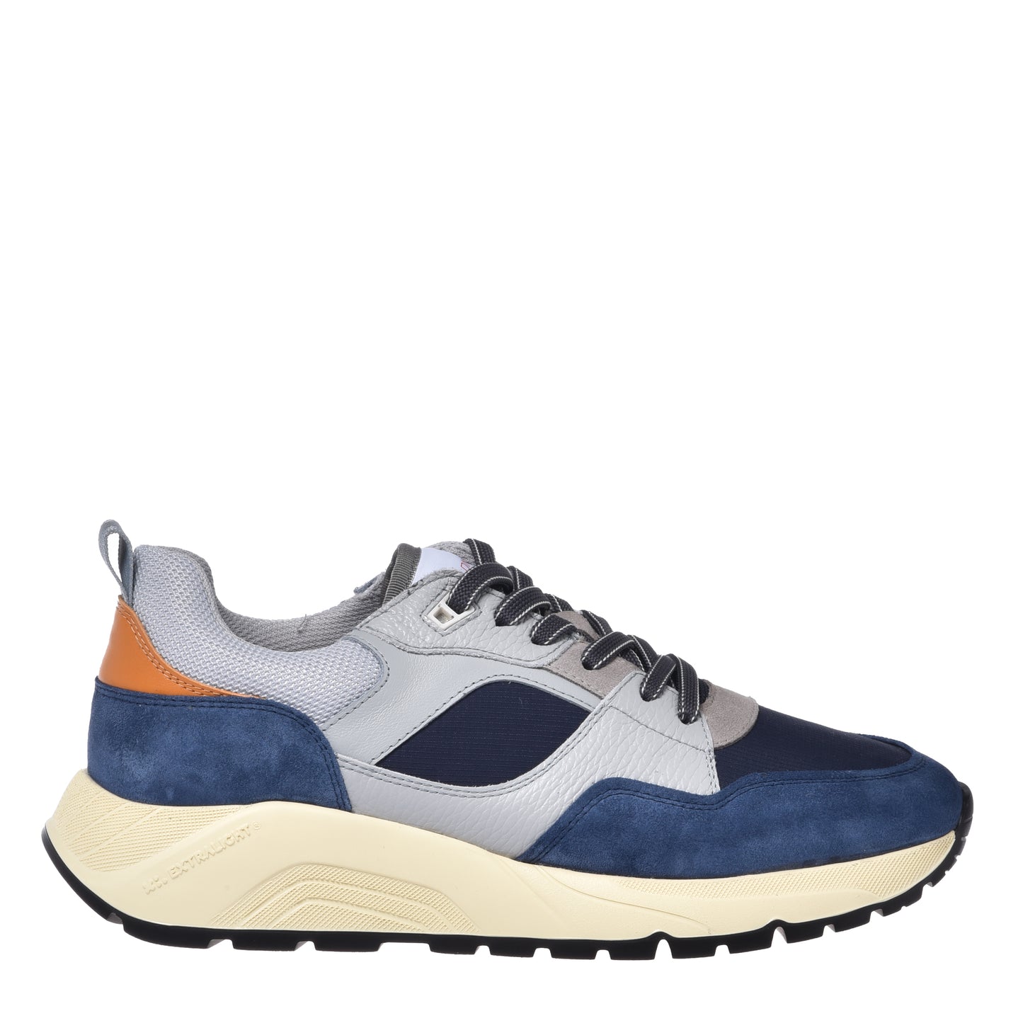 Sneaker in pelle scamosciata e tessuto blu