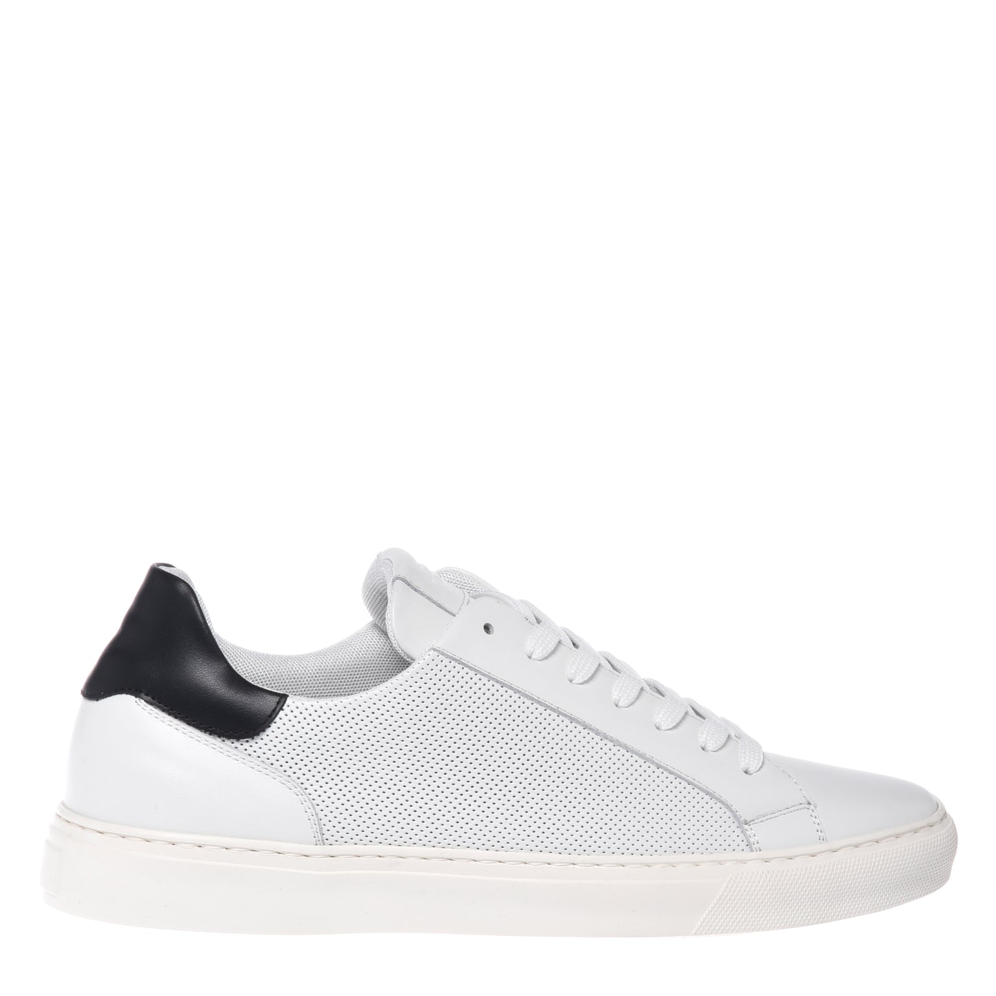 White perforated leather sneaker