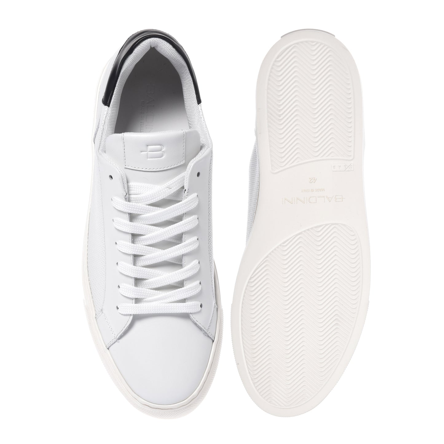 White perforated leather sneaker