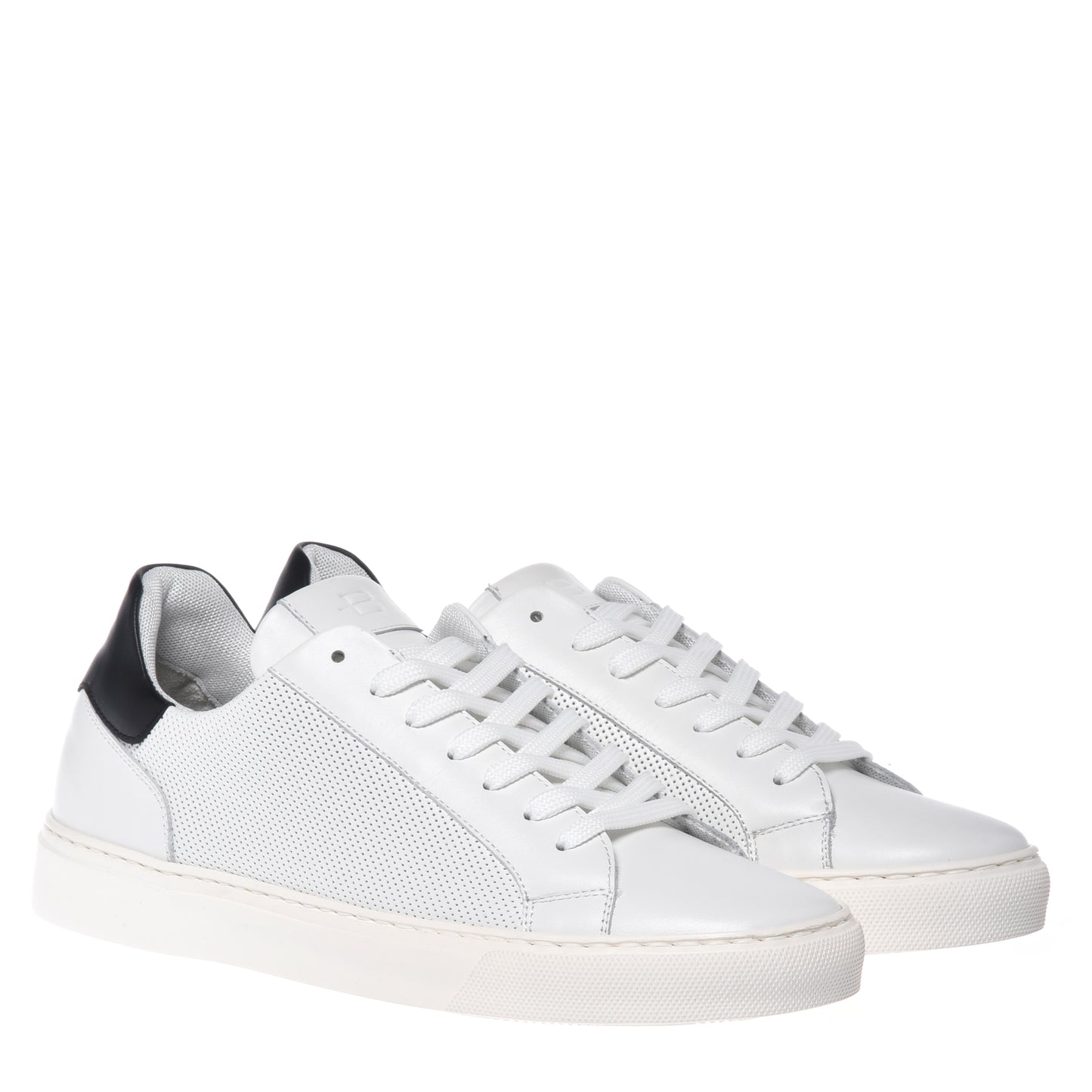 White perforated leather sneaker