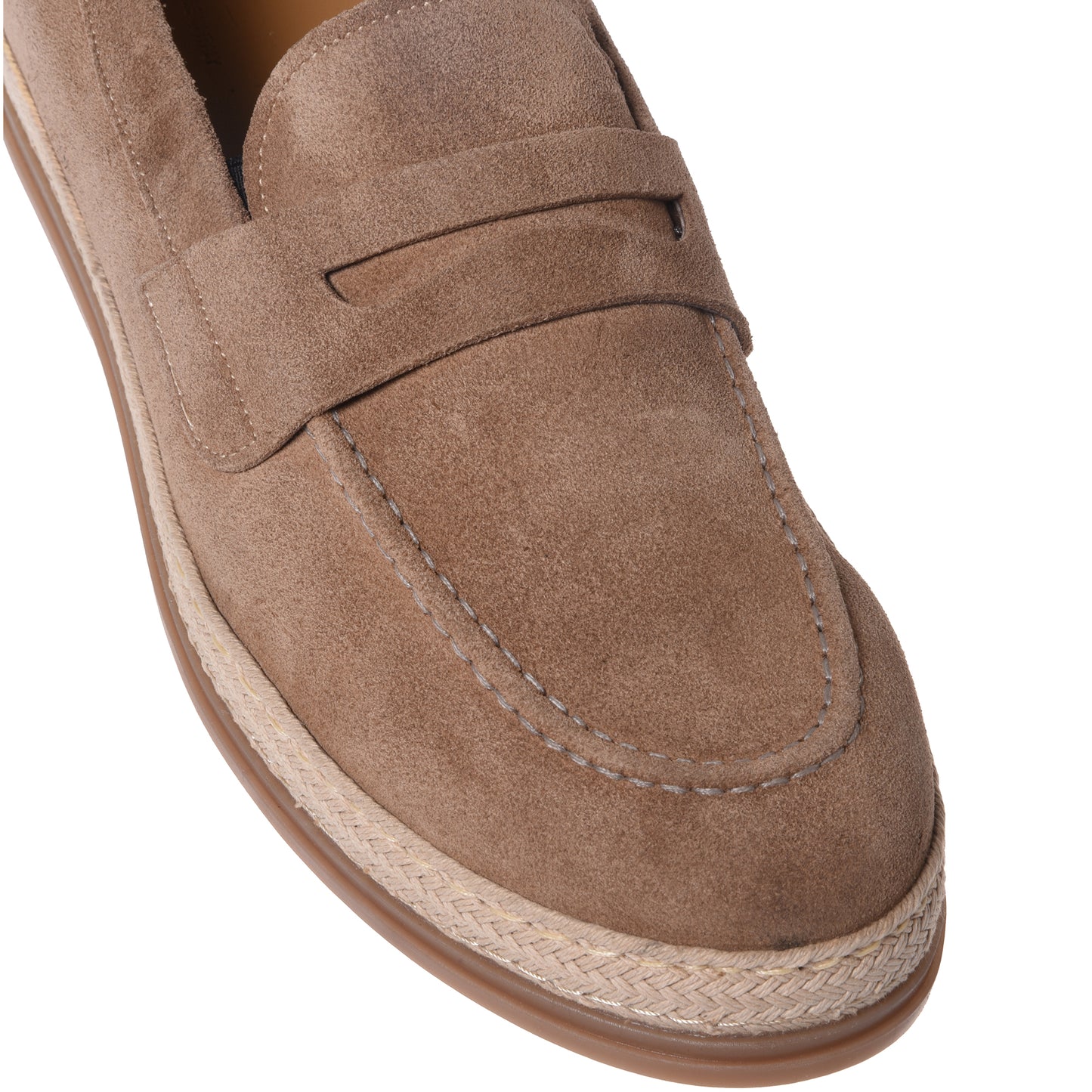 Beige suede slippers