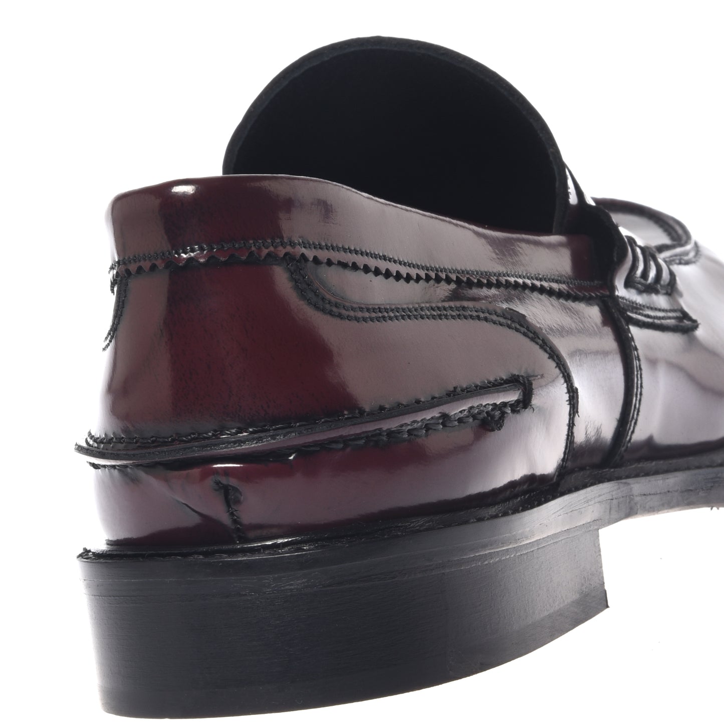 Burgundy leather loafers
