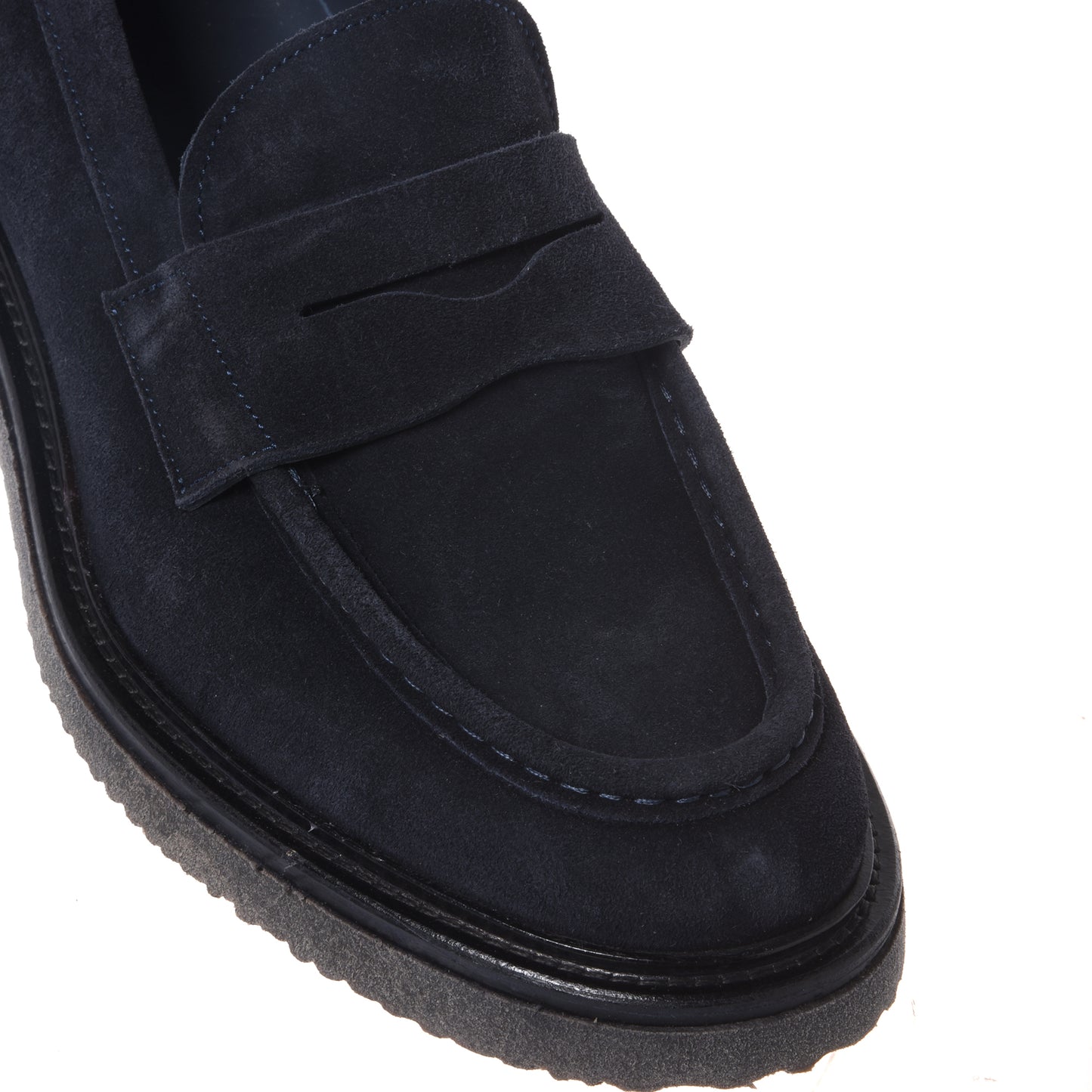 Mocassini in camoscio blu