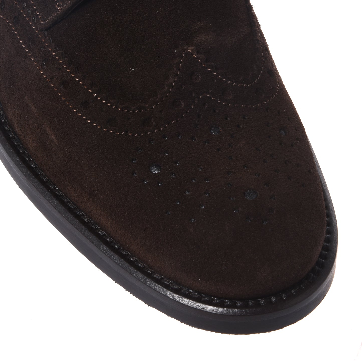 Dark brown suede lace-up shoes