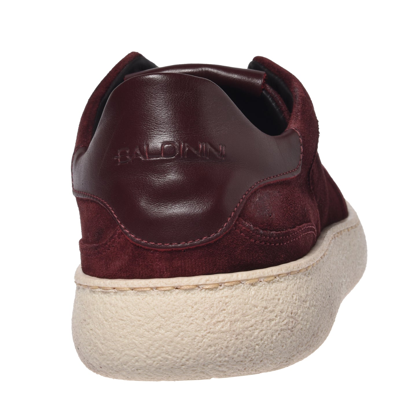 Burgundy suede sneakers
