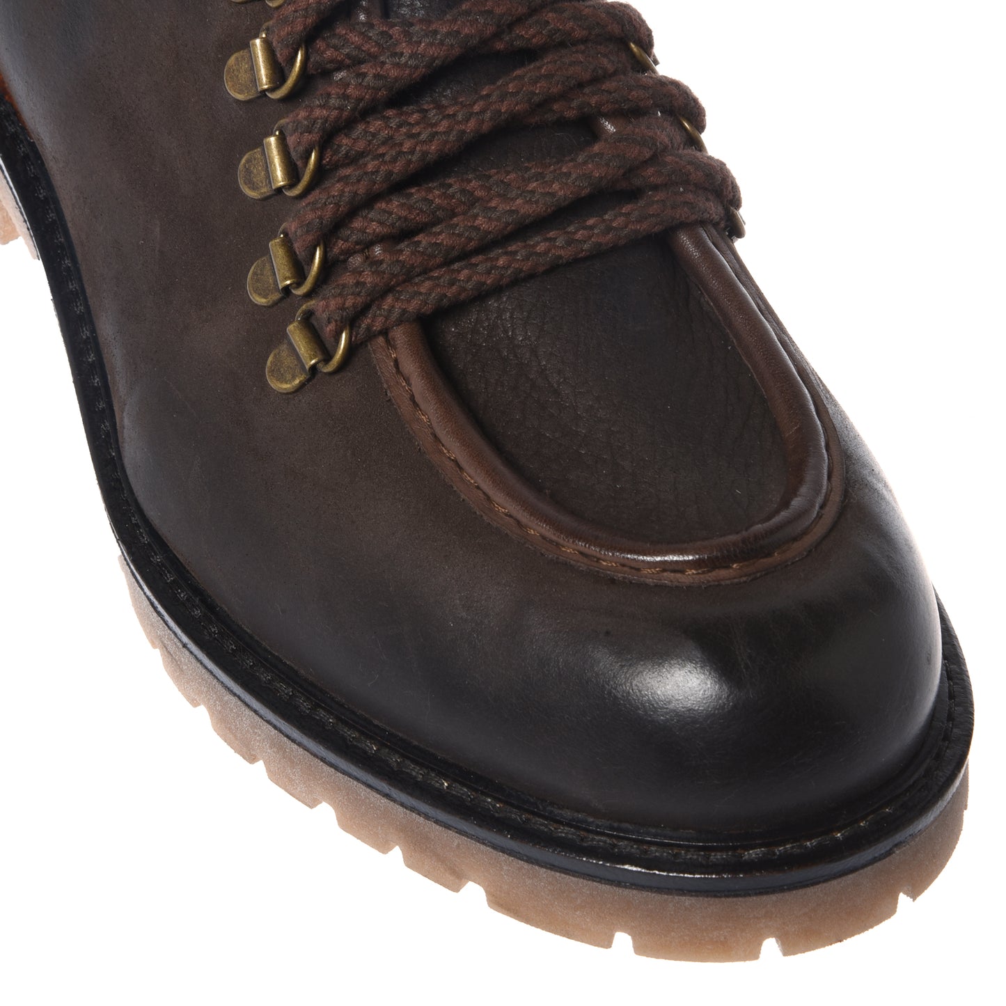 Scarpe stringate in nabuk marrone scuro