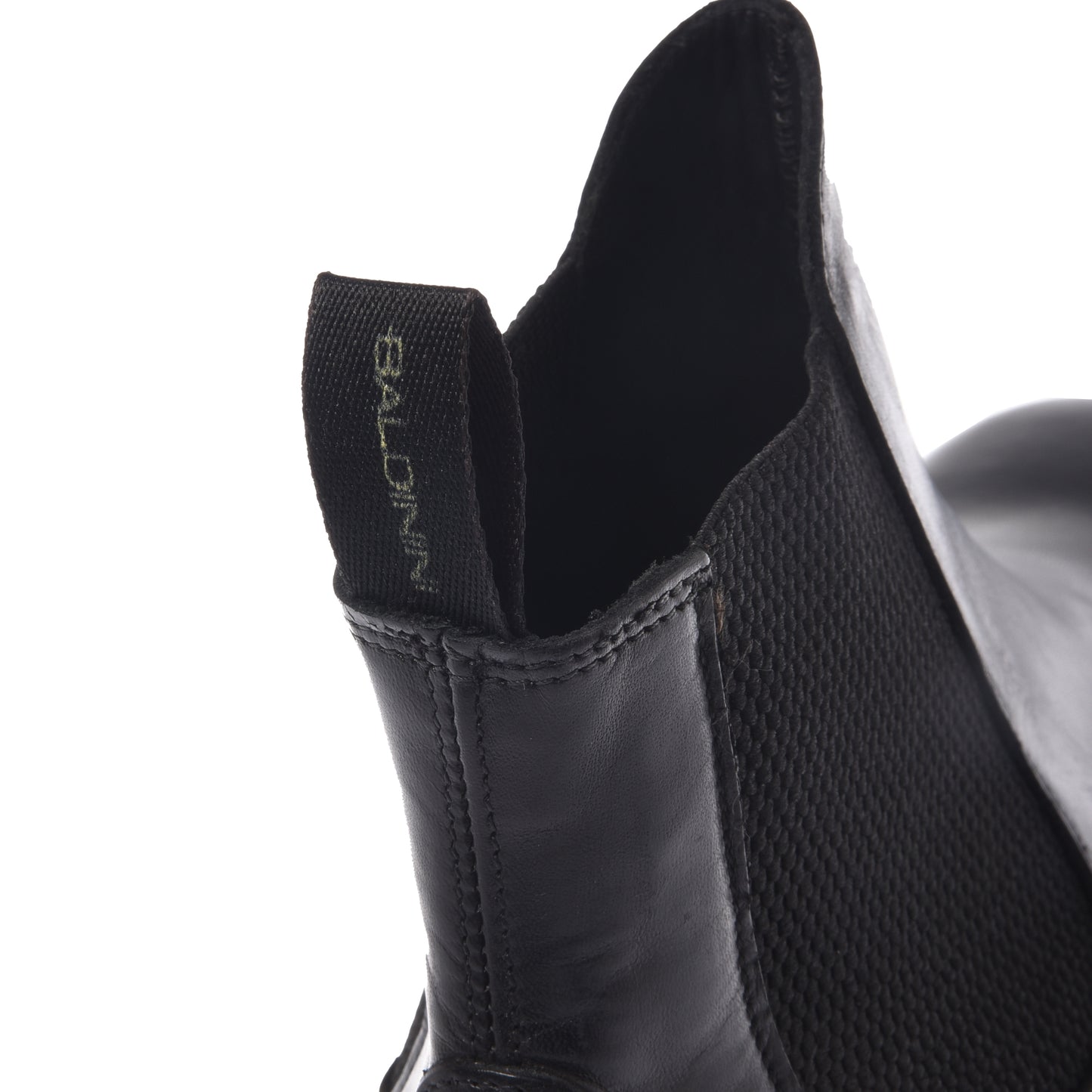 Black leather ankle boots